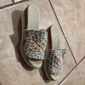 Colorful Woven Slide Sandals